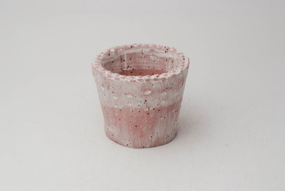 陶器製（２号ポット相当）　植木鉢　 AASc-ミカゲピンク-6277 1枚目の画像