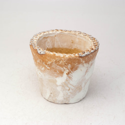 陶器製（2号ポット相当）　多肉植物の欲しがる植木鉢 OPSS-6641 1枚目の画像