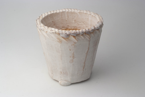 陶器製（3号ポット相当）多肉植物の欲しがる植木鉢 NSMb-8125 1枚目の画像