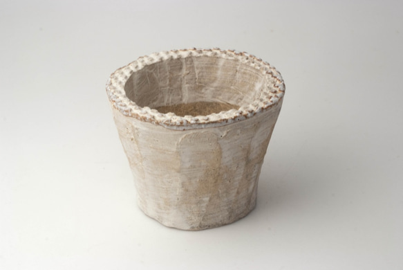 陶器製（2.5号ポット相当）多肉植物の欲しがる植木鉢 SMS-8205 1枚目の画像