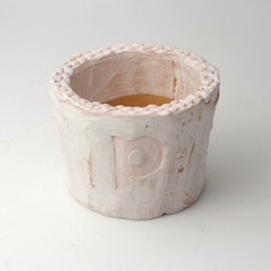 陶器製（2号ポット相当）多肉植物の欲しがる植木鉢 PSc-8213ピンク 1枚目の画像