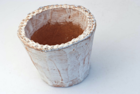 陶器製（2.5号ポット相当）多肉植物の欲しがる植木鉢 SMS-8700 2枚目の画像