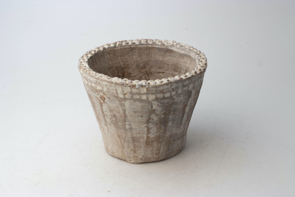 陶器製（3号ポット相当）多肉植物の欲しがる植木鉢 SMM-9503 1枚目の画像