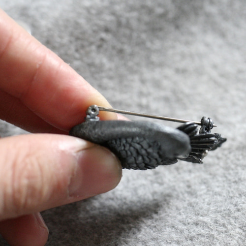 白鳥(Black・Swan)のブローチ SV925 ブローチ オトギノウタ 通販