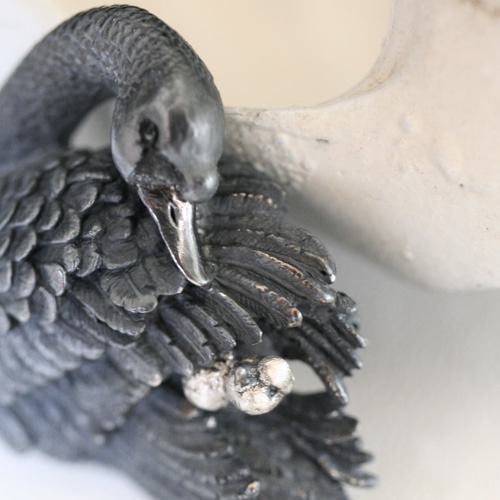 白鳥(Black・Swan)のブローチ SV925 ブローチ オトギノウタ 通販