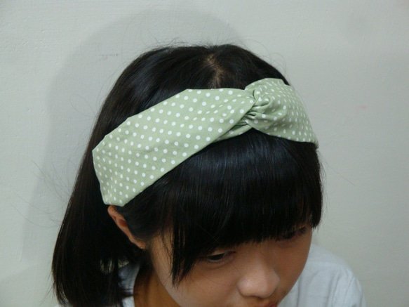 淡綠~交叉款髮帶 headband  *SK* 第4張的照片