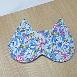 淡藍底花朵 睡眠眼罩 sleep mask 睡眠眼罩附收納袋 sleep mask 第1張的照片