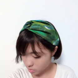 綠色星球交叉髮帶 headband  *SK* 第2張的照片