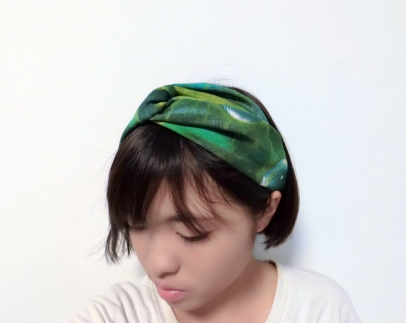 綠色星球交叉髮帶 headband  *SK* 第2張的照片