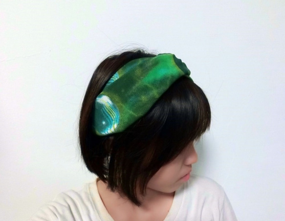 綠色星球交叉髮帶 headband  *SK* 第3張的照片