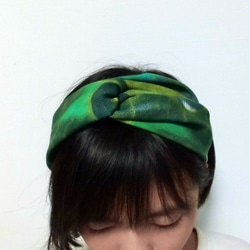 綠色星球交叉髮帶 headband  *SK* 第4張的照片