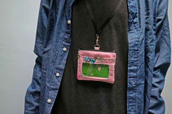 紫の花の財布マネーカードのドキュメント/ドキュメント・セットは、セット/財布/ファスナー小銭財布/名刺ホルダー/トラベルカード/ 4枚目の画像