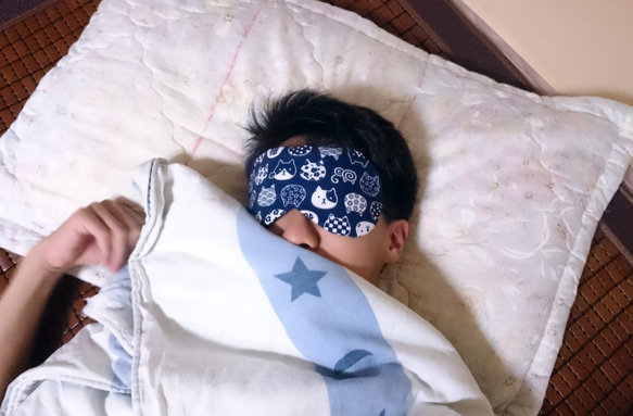 貓頭與狗頭 可調式睡眠眼罩 贈收納袋 sleep mask 第5張的照片