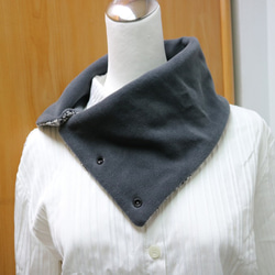 プラスバックル暖かい襟首カバー男性と女性の両面2色の短いスカーフは適用されます 2枚目の画像