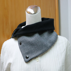 加釦保暖圍脖 頸套 雙面雙色 短圍巾 男女均適用 第1張的照片