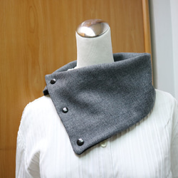 加釦保暖圍脖 頸套 雙面雙色 短圍巾 男女均適用 第7張的照片