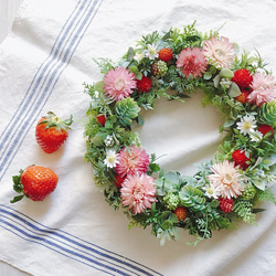 Sweet strawberry 野いちごのリース リース Nico's flower 通販