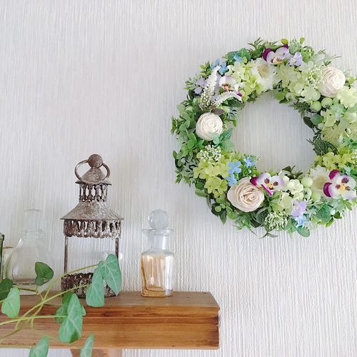 ビオラのリースmix 24㎝