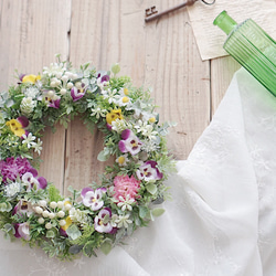 Early spring 春のビオラリース リース Nico's flower 通販 8493382