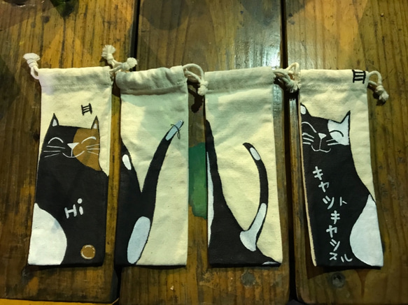 猫城ミニキャンバスポーチ〜（セクション） 4枚目の画像