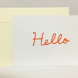 紙刺繍カード【Hello】 1枚目の画像