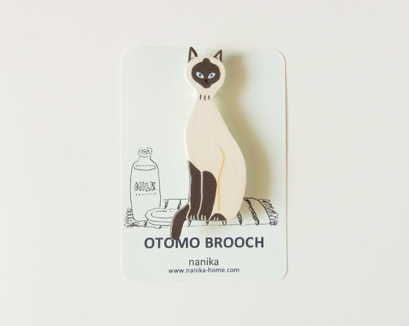 【OTOMO BROOCH】 シャム 1枚目の画像