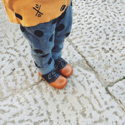 【受注制作】イタリアからハンドメイド子供靴　saddle  14.5-16.5cm 4枚目の画像