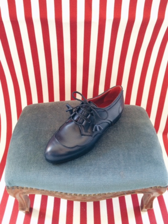 【受注制作】イタリアからハンドメイド靴　レディース　ノルヴェージャンギリー　norwegian ghillie 1枚目の画像