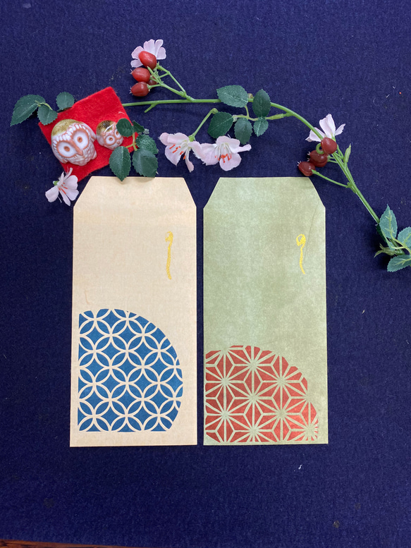 和紙切り絵のし袋2枚 1枚目の画像