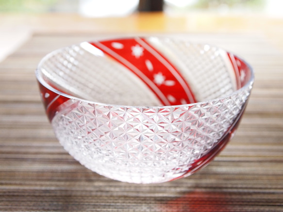 切子ガラス　　小鉢　「秋風」 1枚目の画像