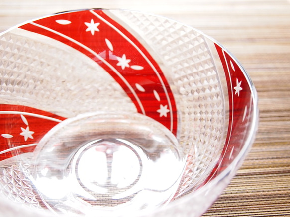 切子ガラス　　小鉢　「秋風」 2枚目の画像