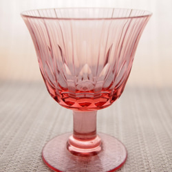 切子ガラス　　小ワイン　「撫子」 1枚目の画像