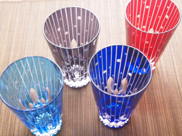 切子ガラス　　タンブラー　「メテオライト」 3枚目の画像