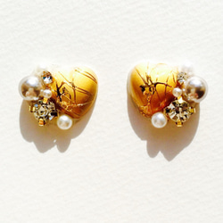 goldheart&pearl pierce、earring 2枚目の画像