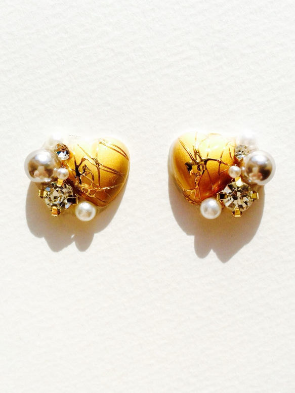 goldheart&pearl pierce、earring 2枚目の画像