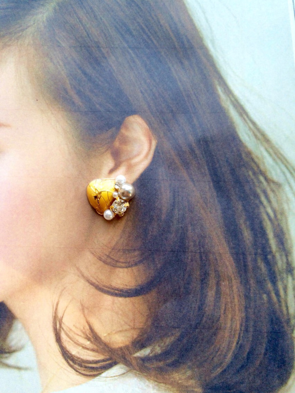 goldheart&pearl pierce、earring 3枚目の画像