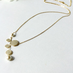 round leaf tree & pearl necklace～16kgf～ 3枚目の画像