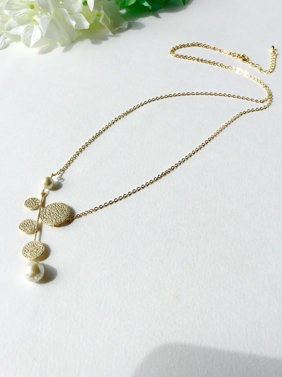 round leaf tree & pearl necklace～16kgf～ 3枚目の画像