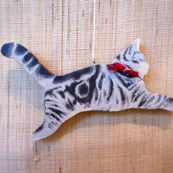Cat モビール　wood paint３匹 5枚目の画像