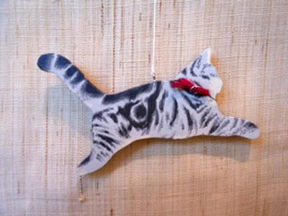 Cat モビール　wood paint３匹 5枚目の画像