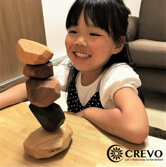 ☆人気ギフト☆ 木製 世界の広葉樹が入った積み木 【ROCk】限定6個入