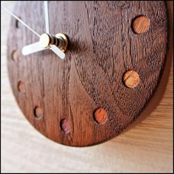 木製 直径120mm 置き時計 掛け時計【O'clock-small】☆送料無料　※在庫有り 6枚目の画像