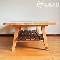 贅沢にタモとウォールナットの無垢材を使用したコーヒーテーブル【LAMINA low】木製 ローテーブル　 3枚目の画像