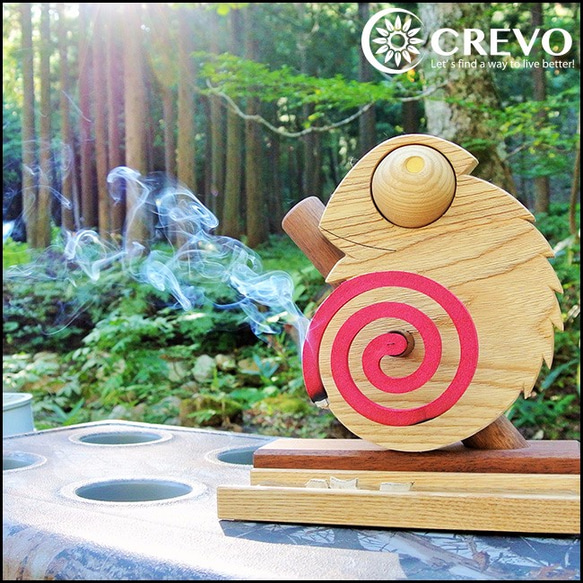 木製 蚊取り線香ホルダー【CHAMELEON】お香たて キャンプ ※一部在庫