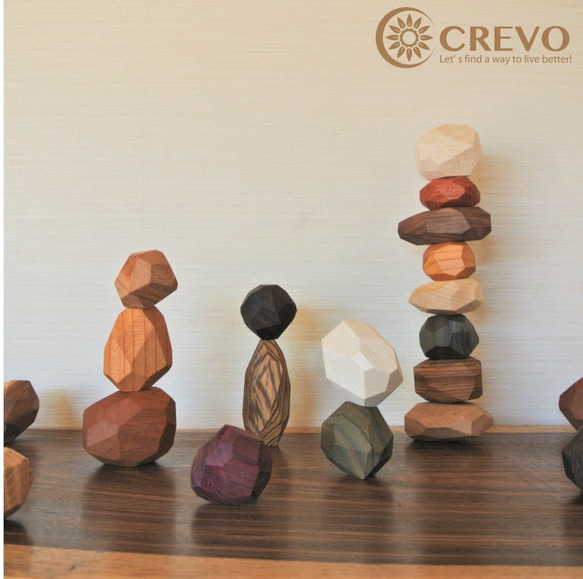 ☆人気商品☆ 世界一軽い木と重い木の入った積み木【BIG ROCk】広葉樹 ９個入※受注生産品 14枚目の画像