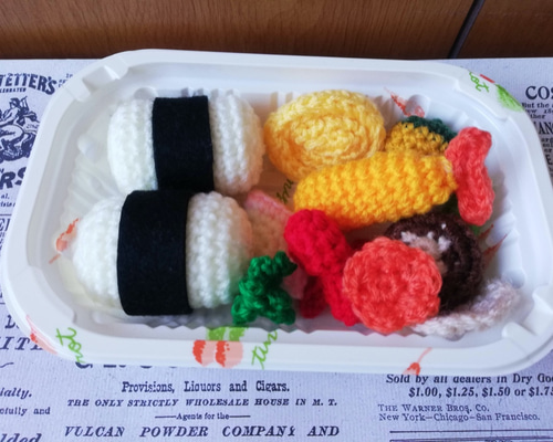 おにぎり ☆エビフライ お弁当袋 ハンドメイド おにぎり エビフライ ☆お弁当袋 コップ袋 ハンドメイド 巾着