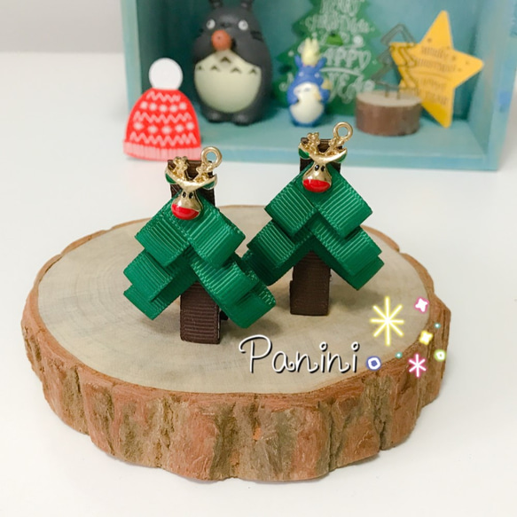 Panini Handmade 立體聖誕小樹髮夾 第2張的照片