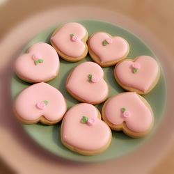 heart cookies 8枚set！#アイシングクッキー 4枚目の画像