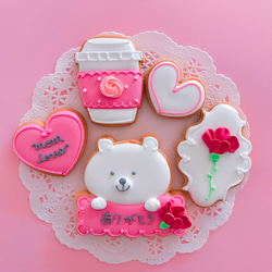 母の日】アイシングクッキー＊5枚セット＊ラッピング込み スイーツ・お
