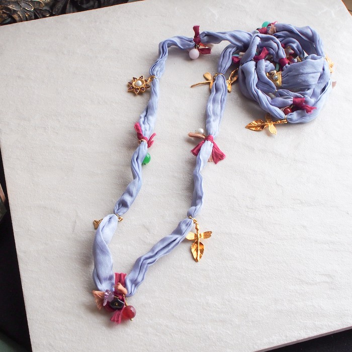 オリエンタルネックレス　シルクチャームネックレスSX